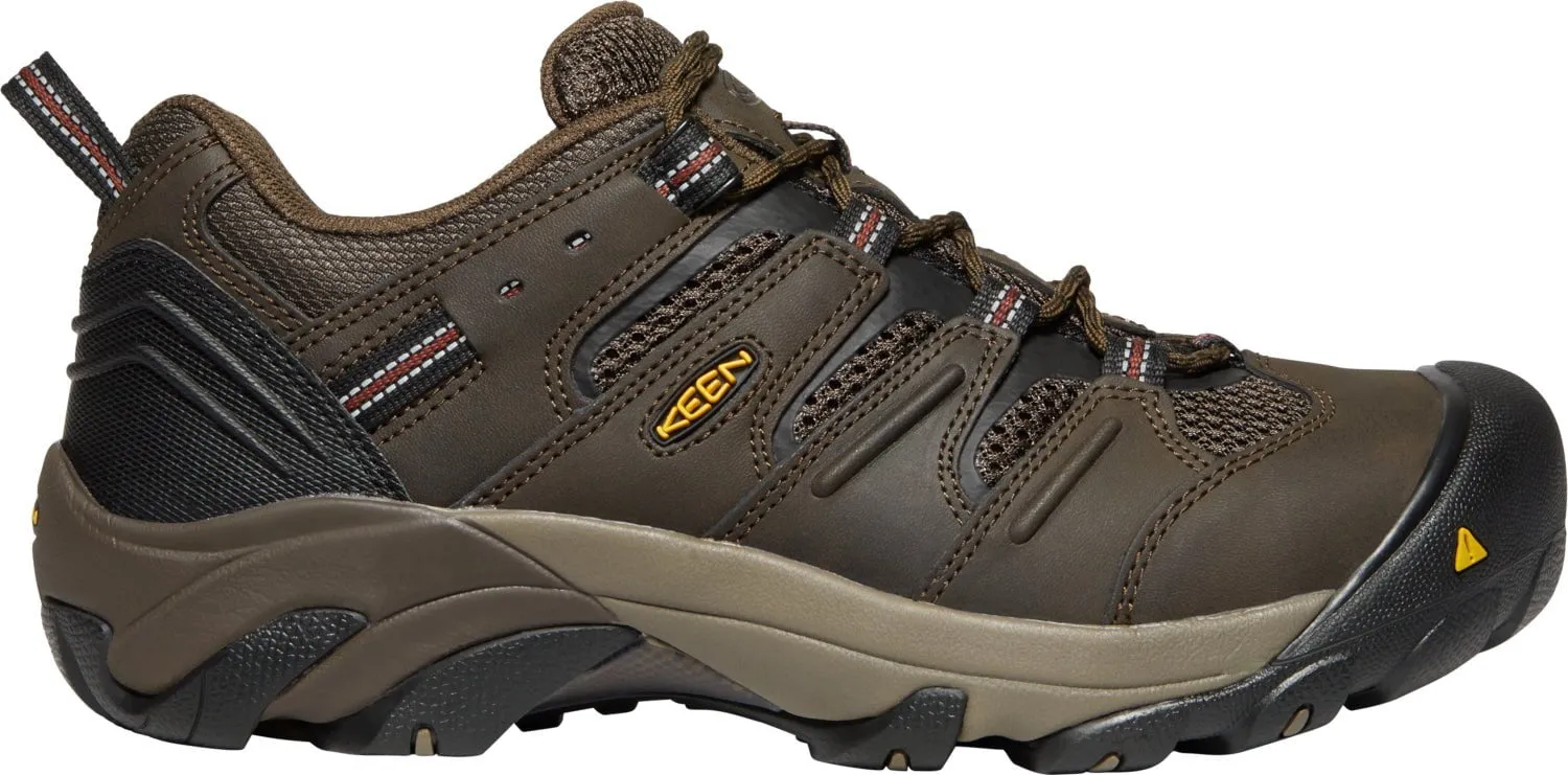 Keen Utility Mens Lansing Low Cascade Brown/Fired Brick Leather Work Shoes