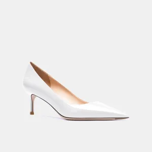 Lady Victoria White Kitten Heel