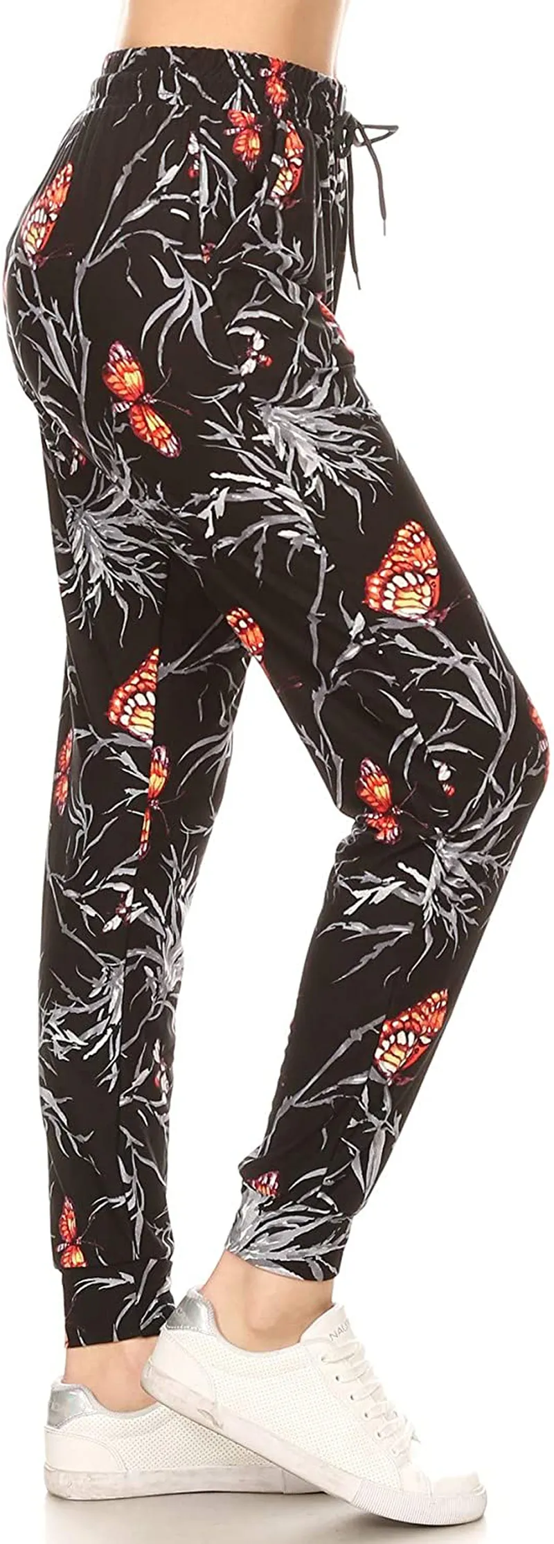 Leggings Depot Women's Popular Print High Waist Premium Jogger Track Pants(S-3X) BAT1