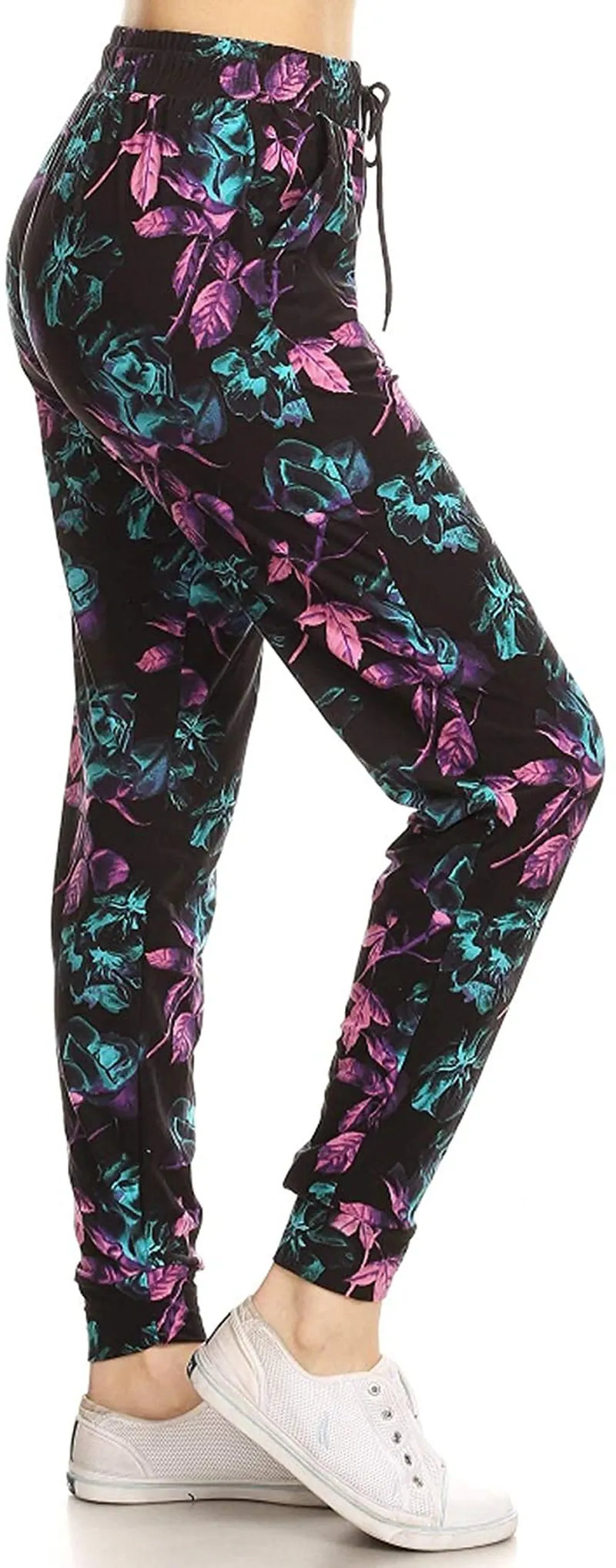 Leggings Depot Women's Popular Print High Waist Premium Jogger Track Pants(S-3X) BAT1