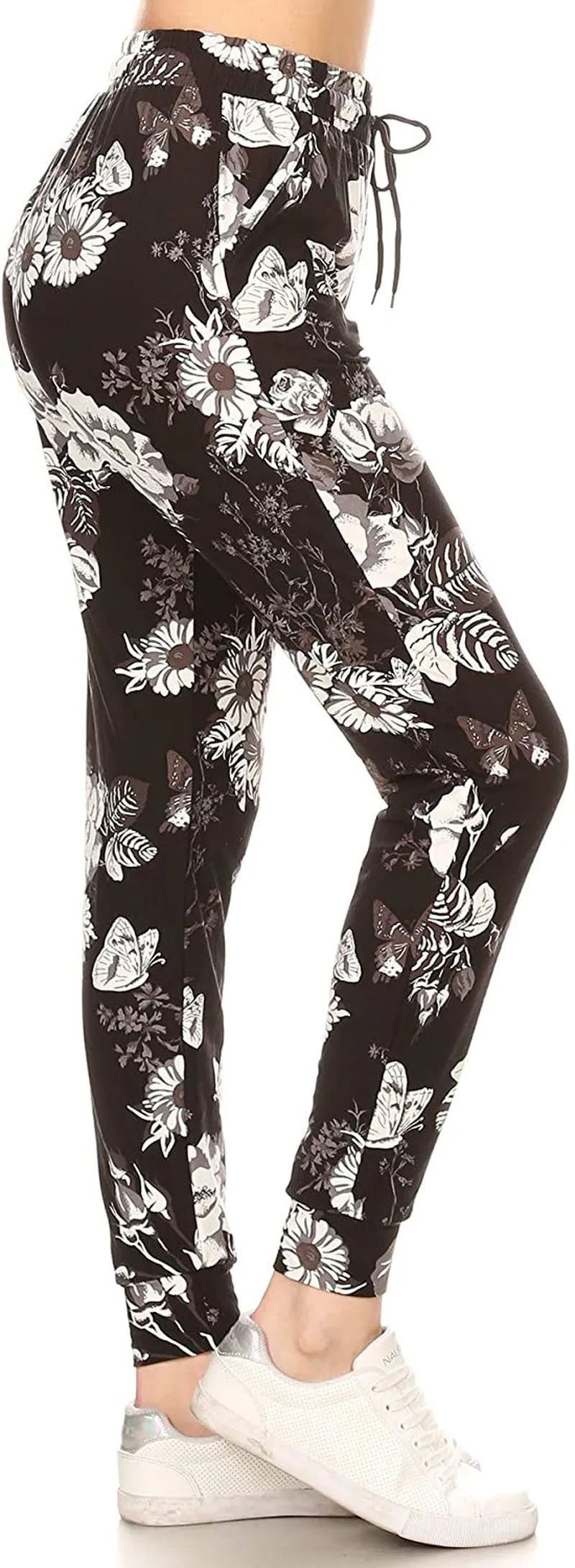 Leggings Depot Women's Popular Print High Waist Premium Jogger Track Pants(S-3X) BAT1