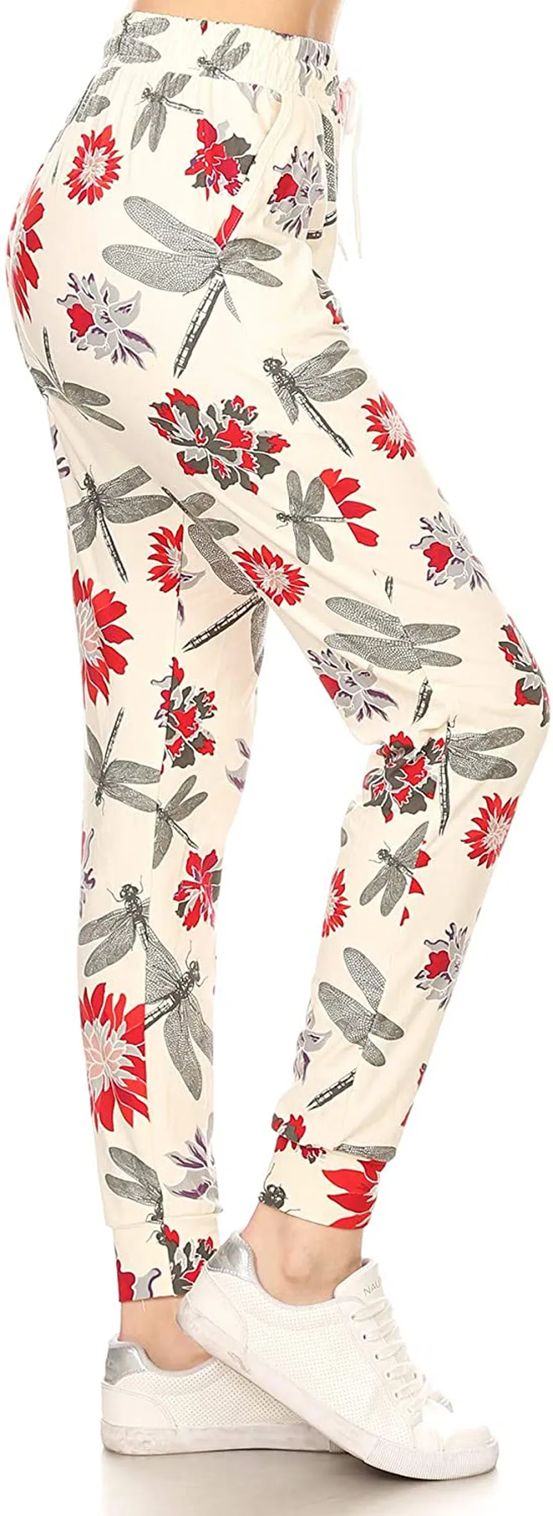 Leggings Depot Women's Popular Print High Waist Premium Jogger Track Pants(S-3X) BAT1