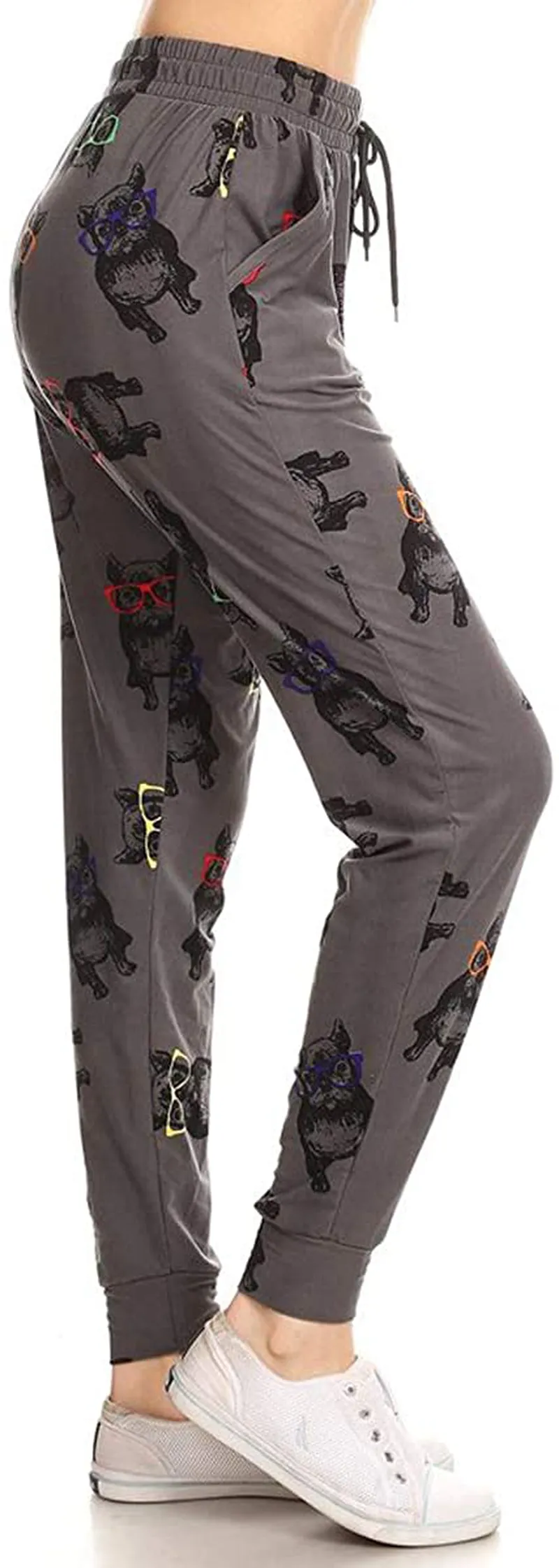 Leggings Depot Women's Popular Print High Waist Premium Jogger Track Pants(S-3X) BAT1