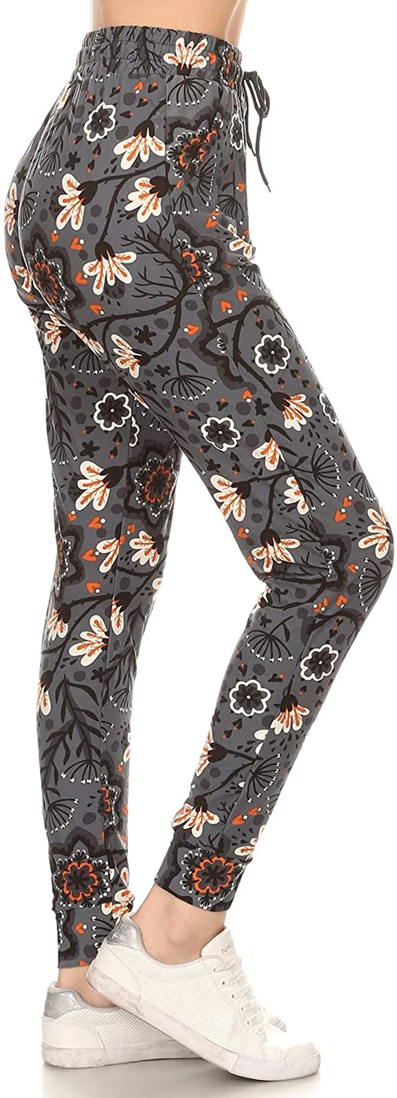 Leggings Depot Women's Popular Print High Waist Premium Jogger Track Pants(S-3X) BAT1