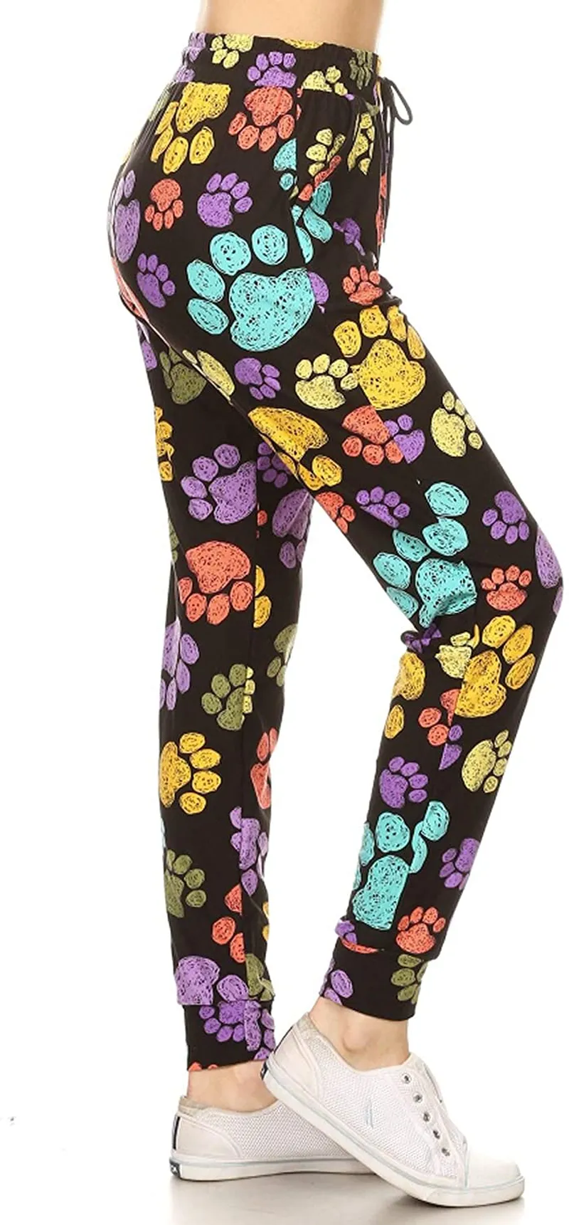 Leggings Depot Women's Popular Print High Waist Premium Jogger Track Pants(S-3X) BAT1