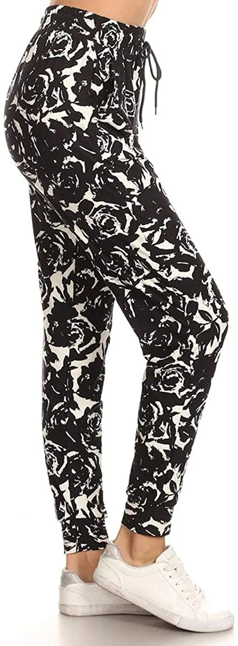 Leggings Depot Women's Popular Print High Waist Premium Jogger Track Pants(S-3X) BAT1