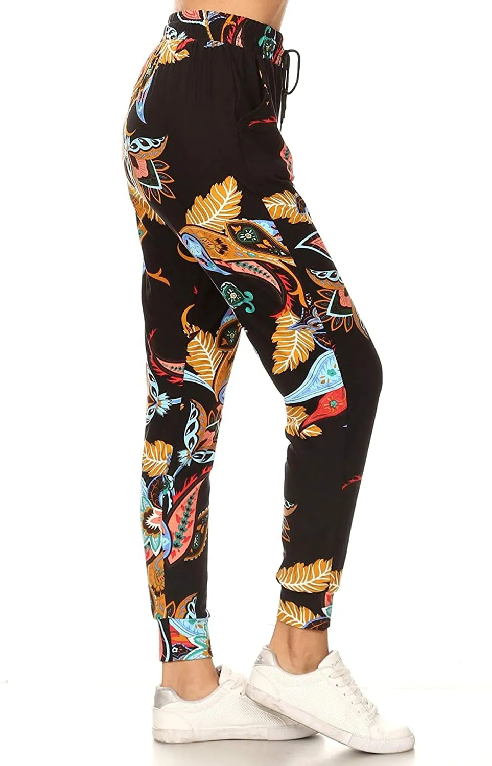 Leggings Depot Women's Popular Print High Waist Premium Jogger Track Pants(S-3X) BAT1