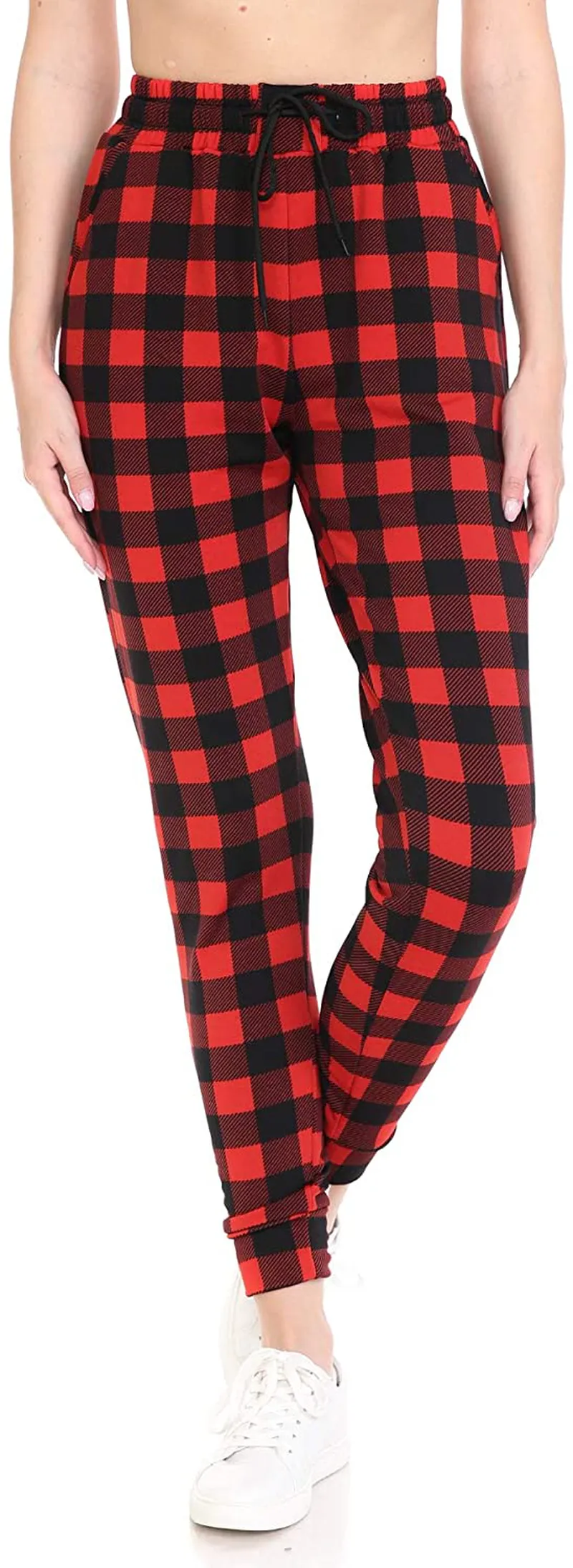 Leggings Depot Women's Popular Print High Waist Premium Jogger Track Pants(S-3X) BAT1