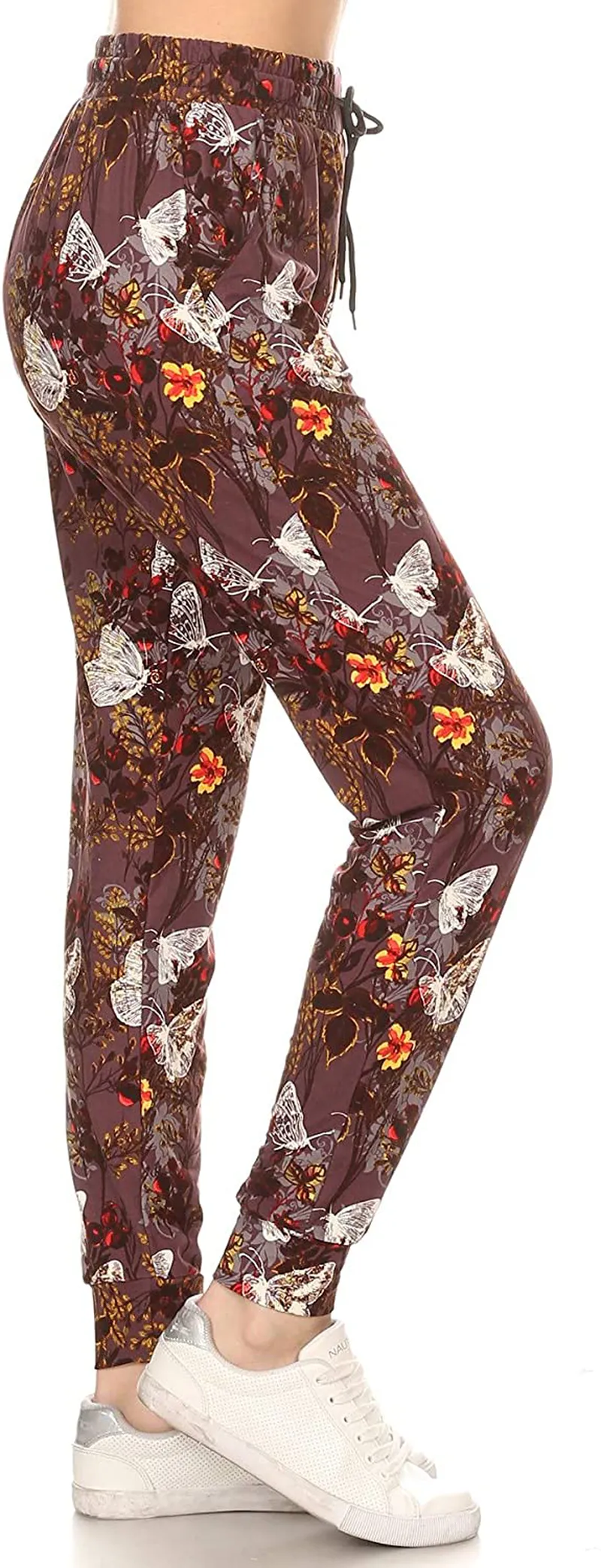 Leggings Depot Women's Popular Print High Waist Premium Jogger Track Pants(S-3X) BAT1