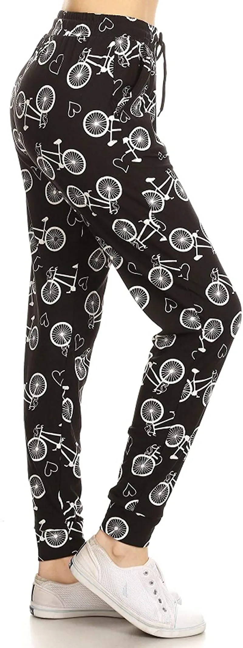 Leggings Depot Women's Popular Print High Waist Premium Jogger Track Pants(S-3X) BAT1