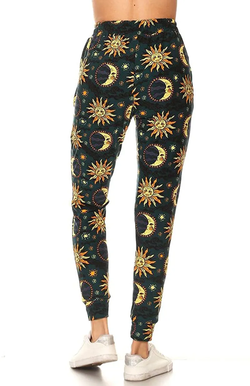 Leggings Depot Women's Popular Print High Waist Premium Jogger Track Pants(S-3X) BAT1