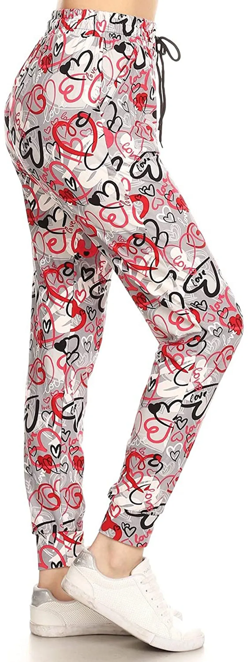 Leggings Depot Women's Popular Print High Waist Premium Jogger Track Pants(S-3X) BAT1