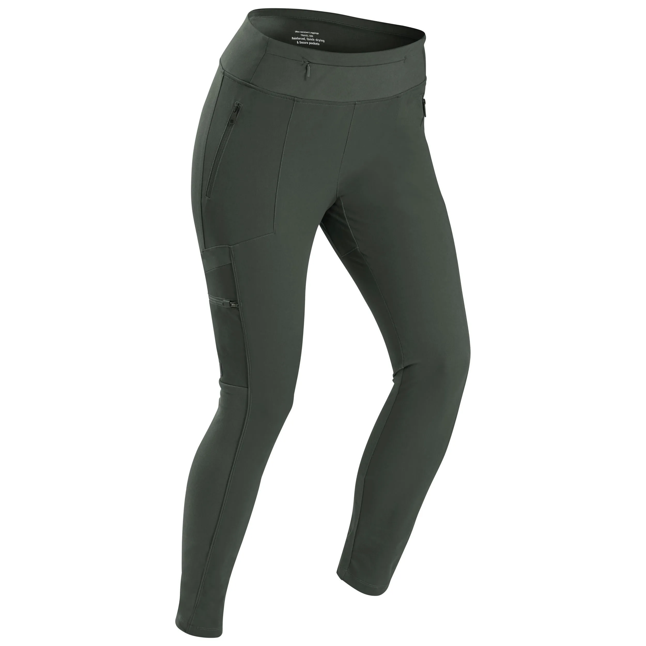 Leggings Forcalz Travel 500 for trekking and travel for women, dark green