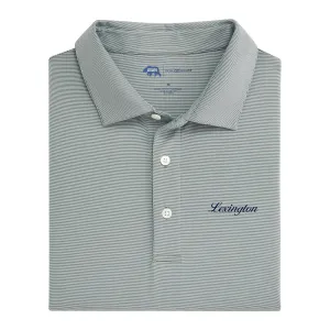 Lexington Town Script Hairline Stripe Performance Polo - Trekking