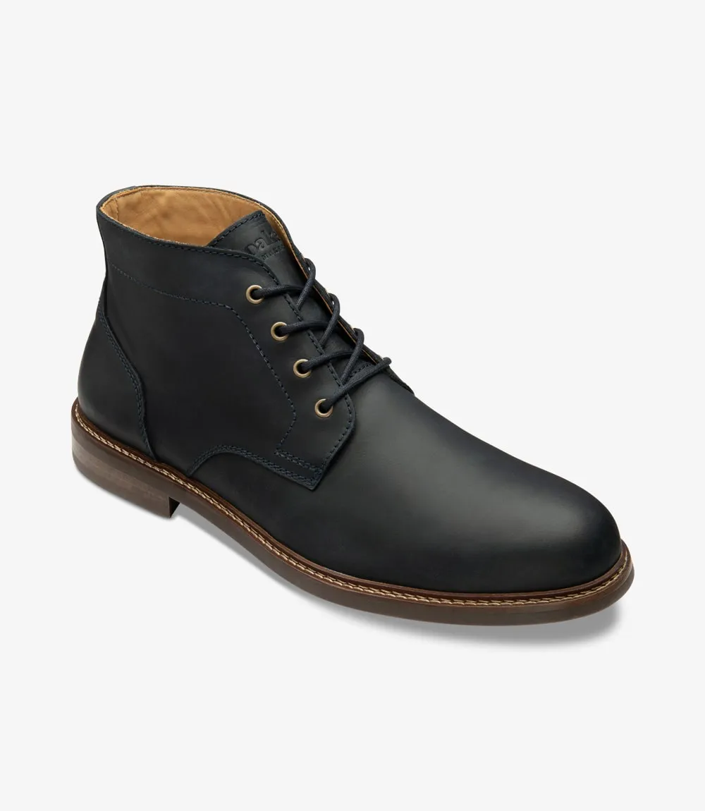 LOAKE Gilbert Boot - Navy Oiled Nubuck