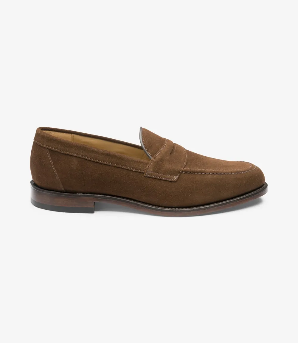 LOAKE Imperial Classic Penny Loafer - Brown Suede