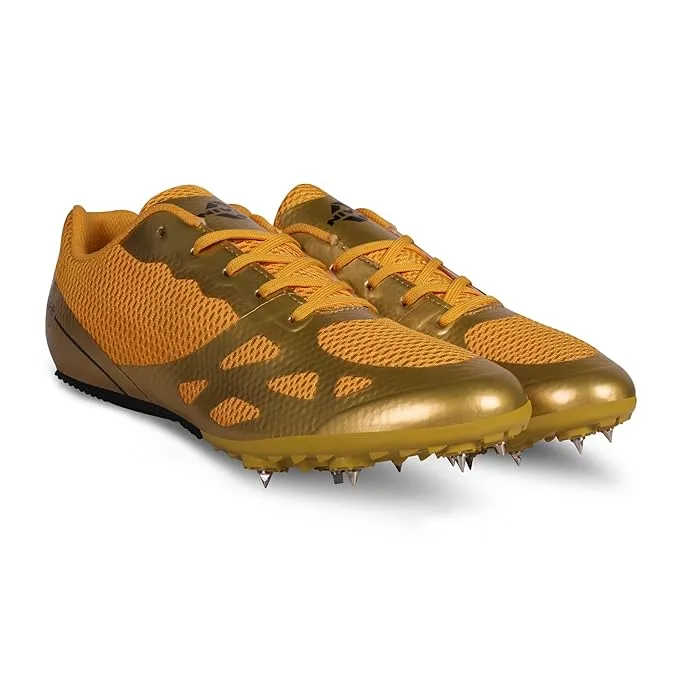 Men Gold-Toned Mesh Trekking Shoes (Golden)