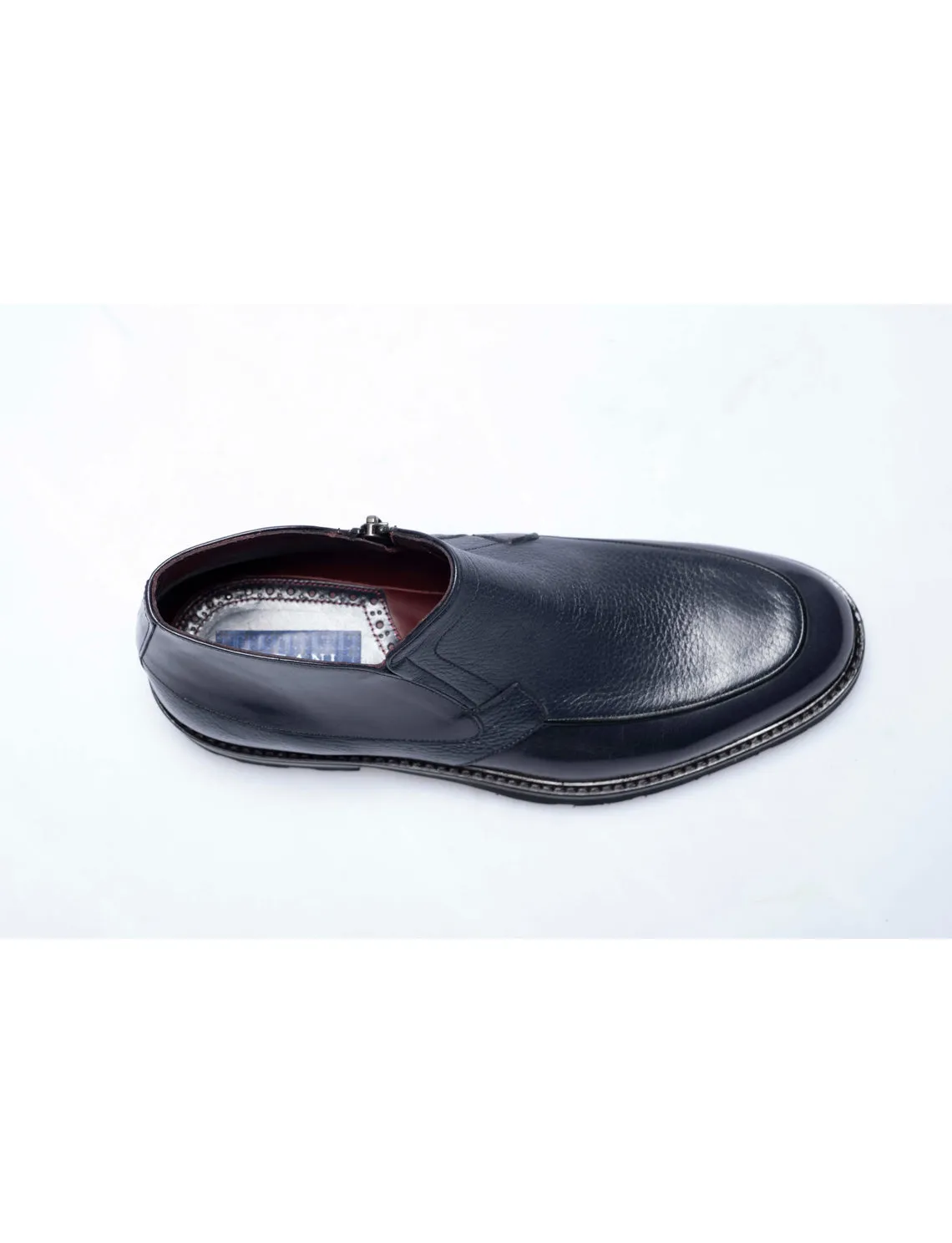 Men  Navy Blue  Genuine Leather  Classic Shoes