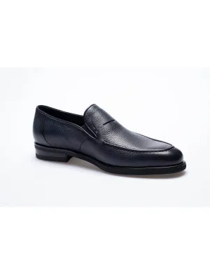 Men Navy-Blue  Genuine Leather  Classic Shoes