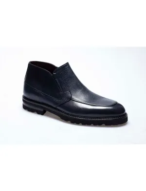 Men  Navy Blue  Genuine Leather  Classic Shoes