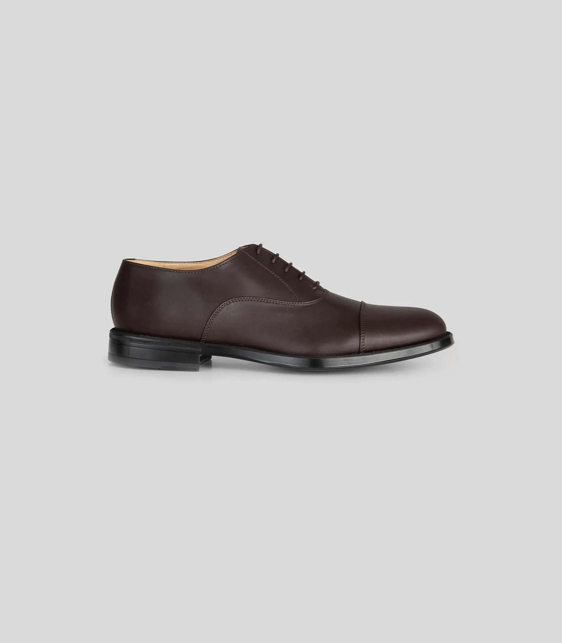 Men's Cap Toe Vegan Corn Leather Oxford Shoes | Brown