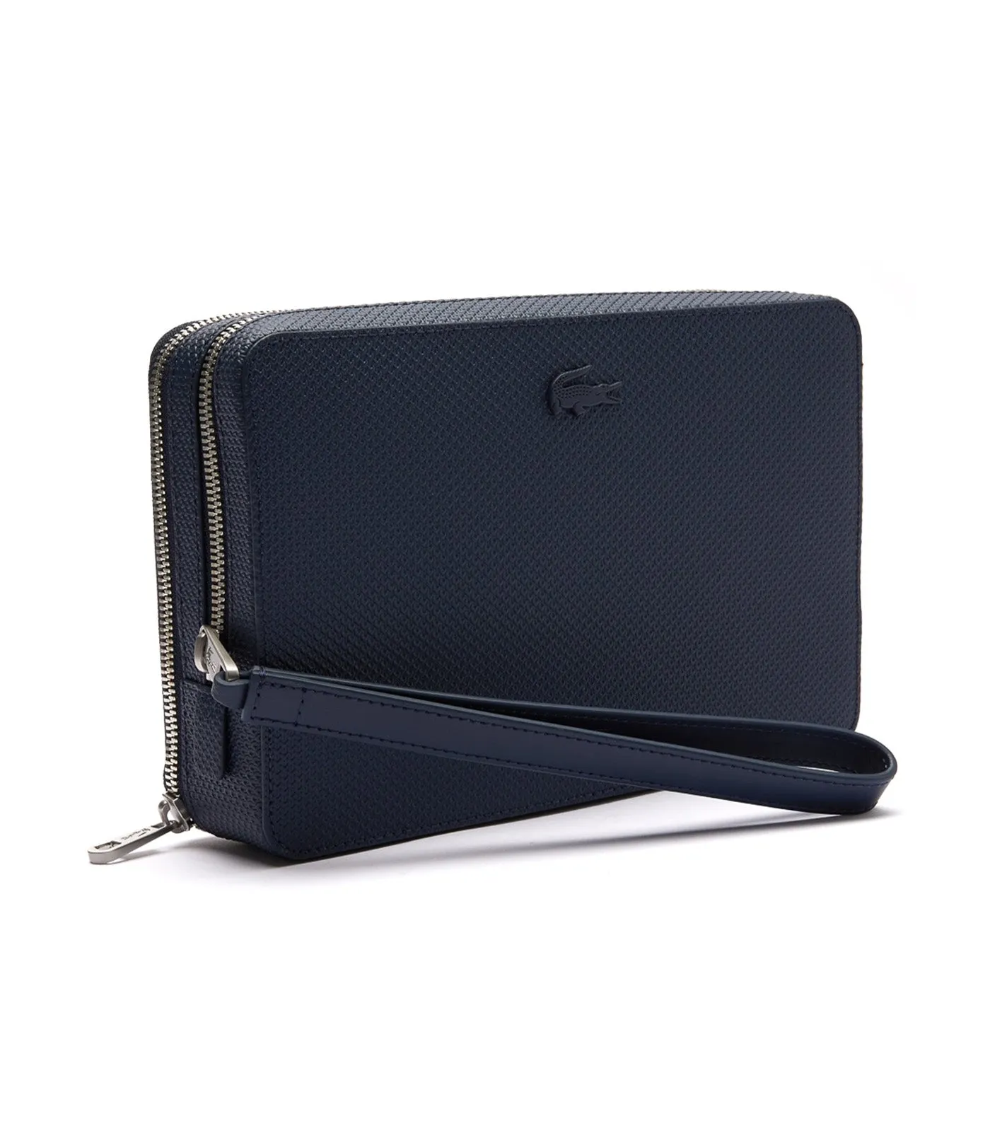 Men's Chantaco Piqué Leather Zip Pouch Marine 166