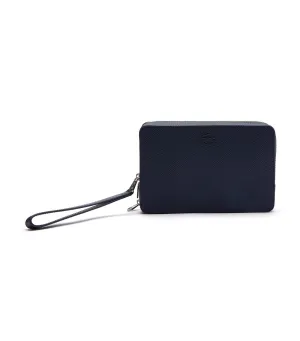 Men's Chantaco Piqué Leather Zip Pouch Marine 166