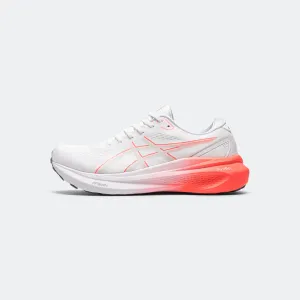 Mens Gel-Kayano 30 - White/Sunrise Red