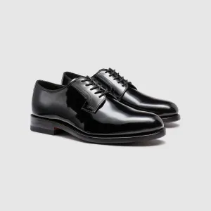 MENS PATENT MONOGRAM DERBY