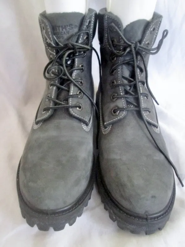 Mens SMITH'S AMERICAN Waterproof Hiking Trekking Field Boots 7.5 GRAY CHARCOAL