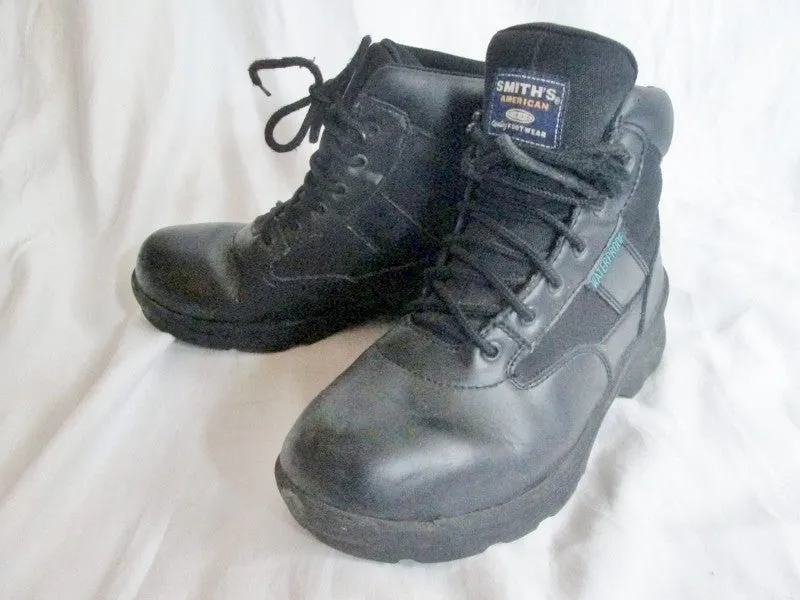 Mens SMITH'S AMERICAN Waterproof Hiking Trekking Field Boots 9.5 BLACK