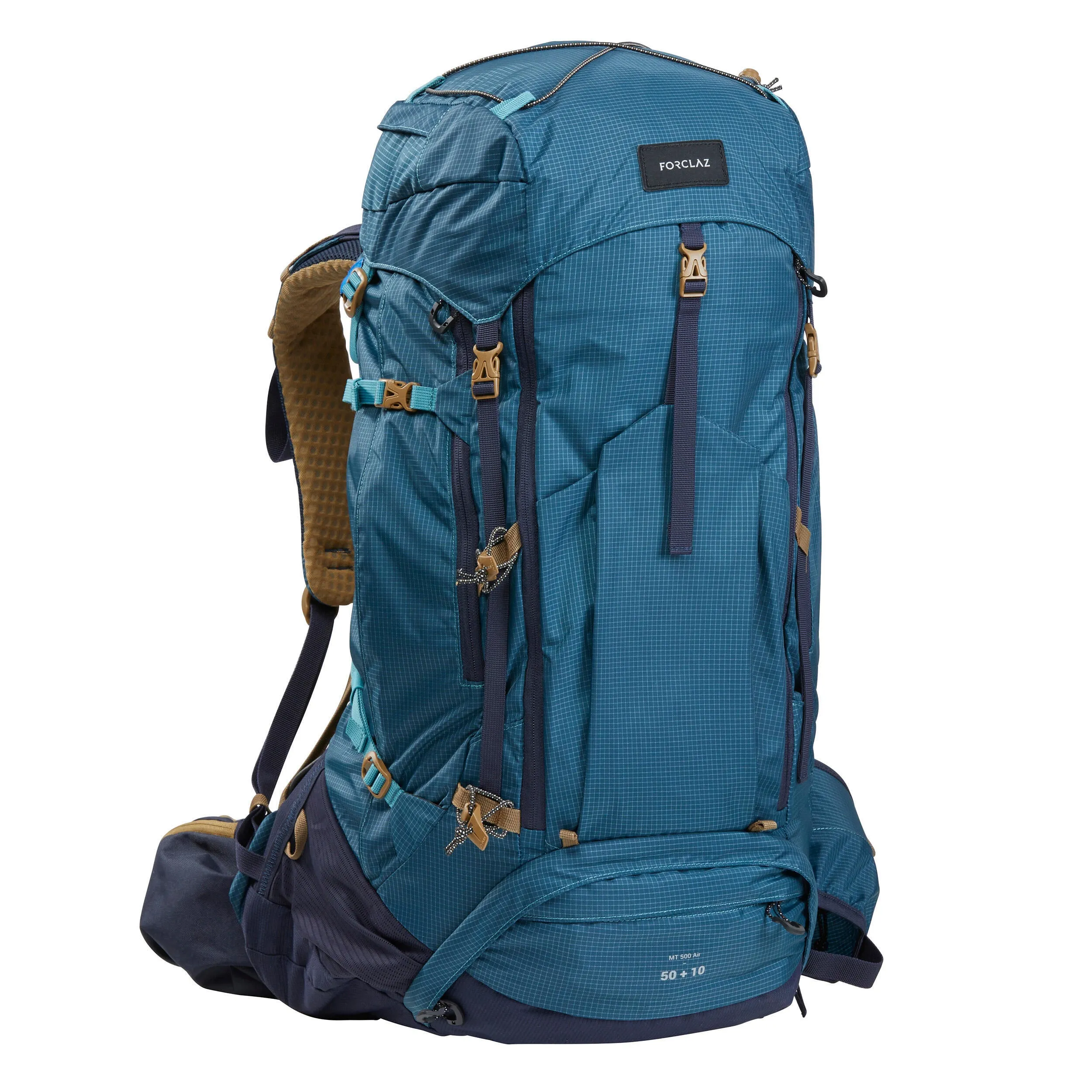 Men's trekking backpack 50 10 l Forclaz MT500 Air, black/blue