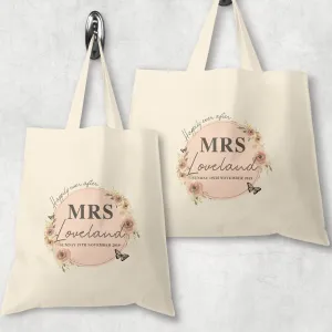 Mr & Mrs Happily Ever After Wedding Tote Bag