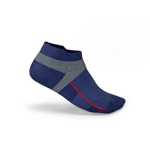 Navy Blue No Show Tab Cushioned Performance Socks - Unisex