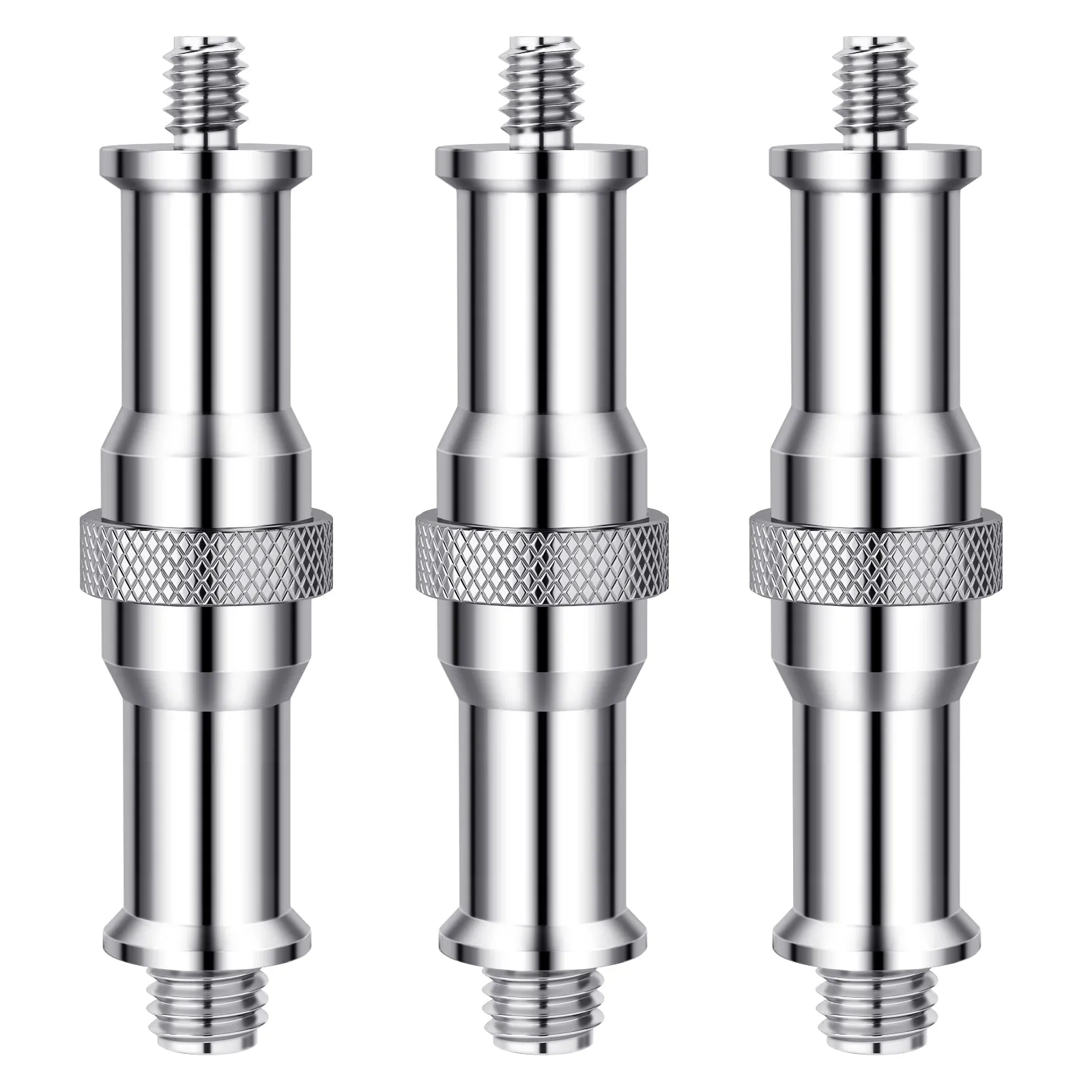 NEEWER 3 Pack ST23 Standard 1/4” to 3/8” Male Metal Converter Threaded Screw Adapter