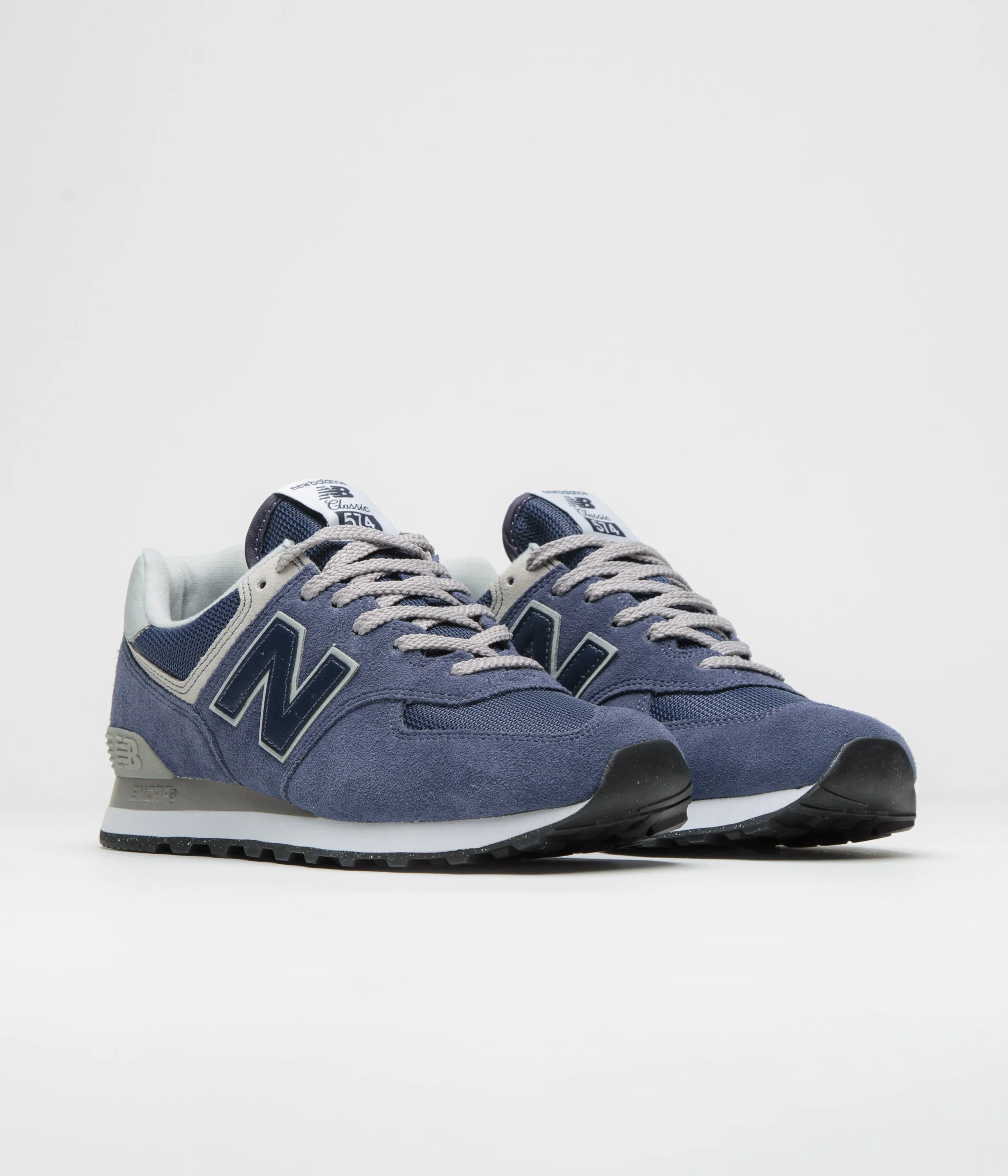 New Balance 574 Shoes - Navy / White