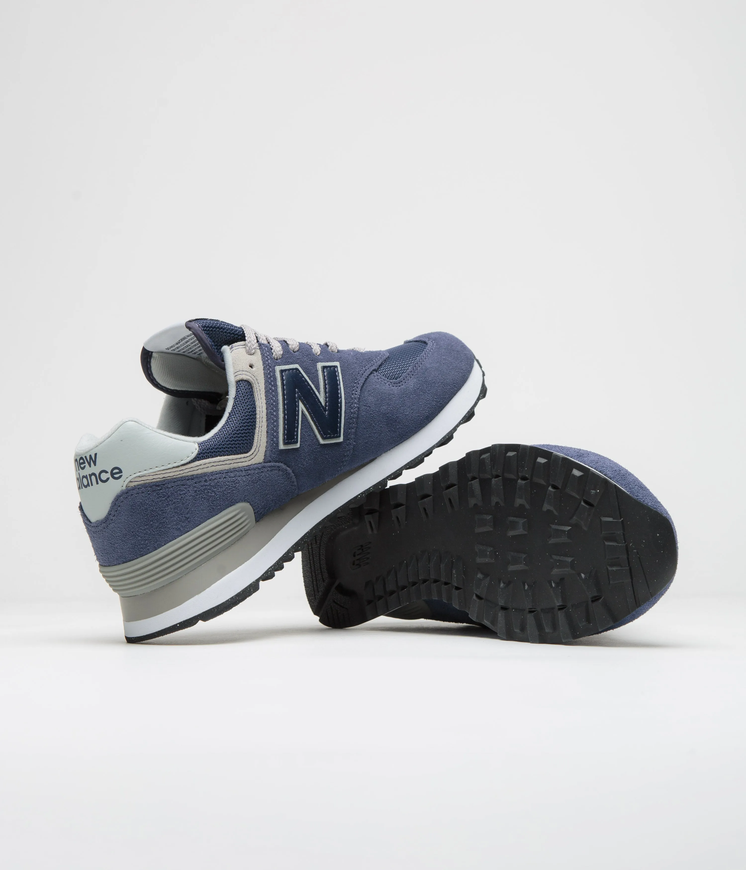 New Balance 574 Shoes - Navy / White