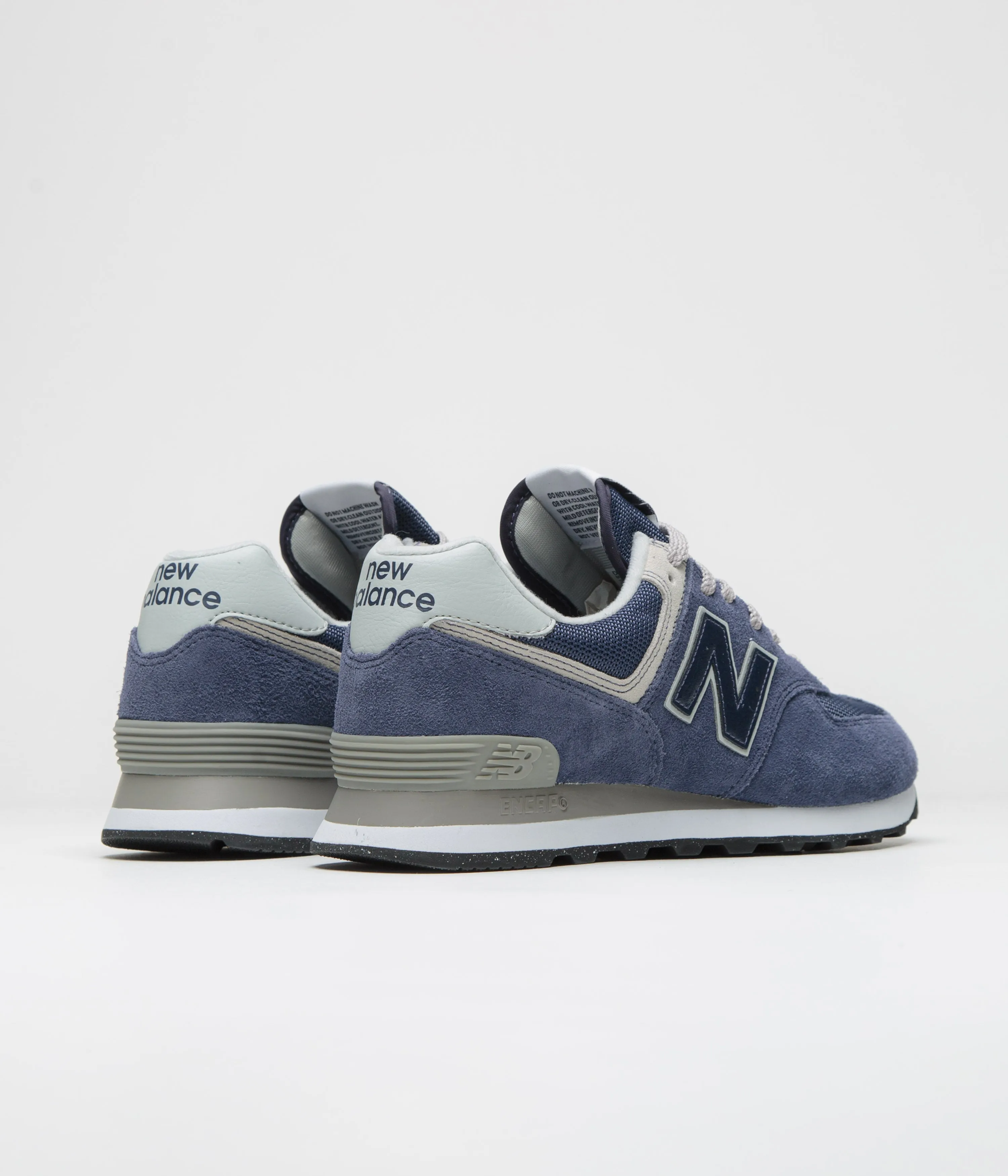 New Balance 574 Shoes - Navy / White