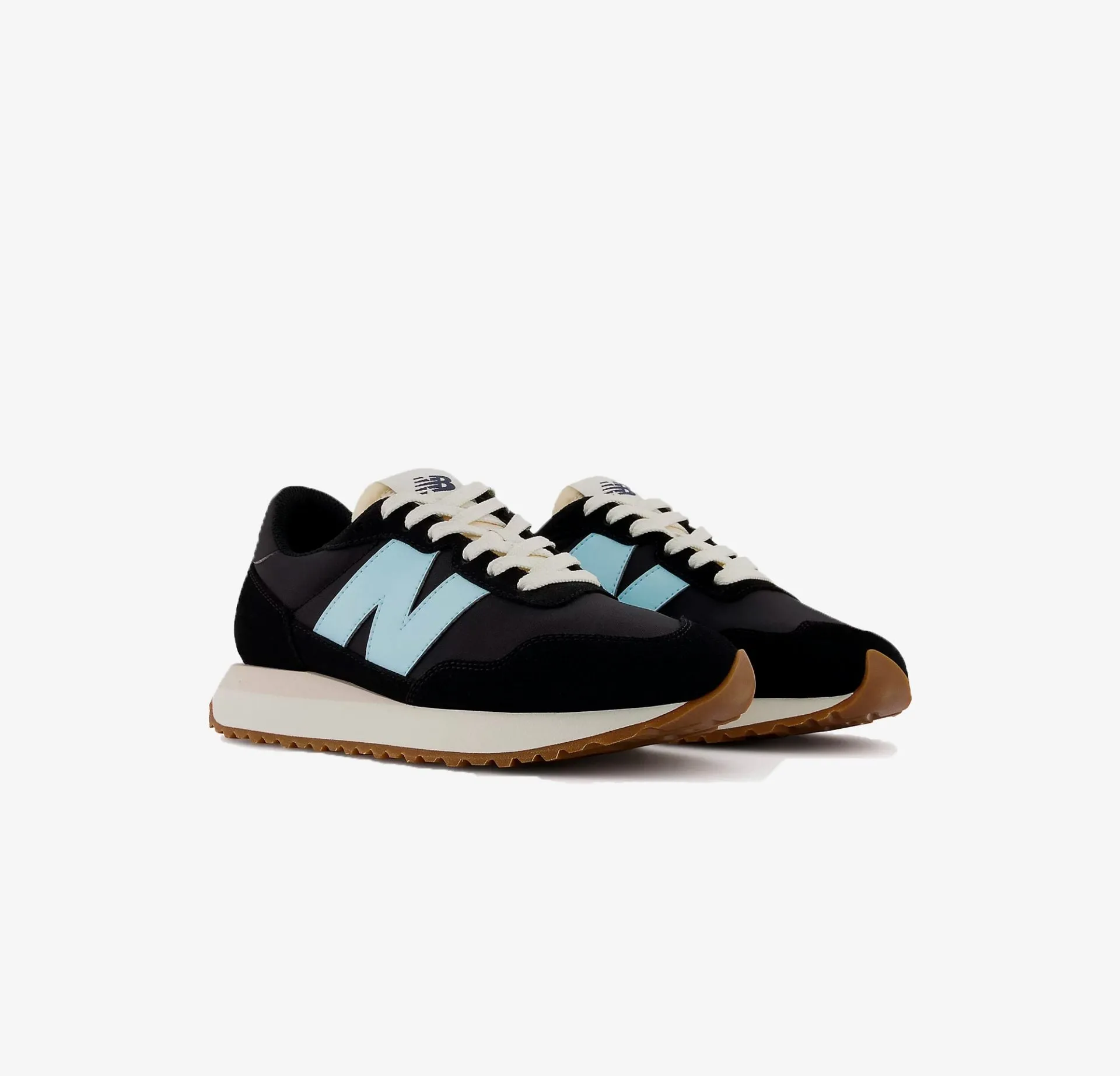 New Balance | WMN'S 237  { BLACK WITH BLEACH BLUE