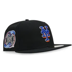 New York Mets New Era 2000 World "Subway" Series Alt Black 5950 Fitted Hat Cap 70841613