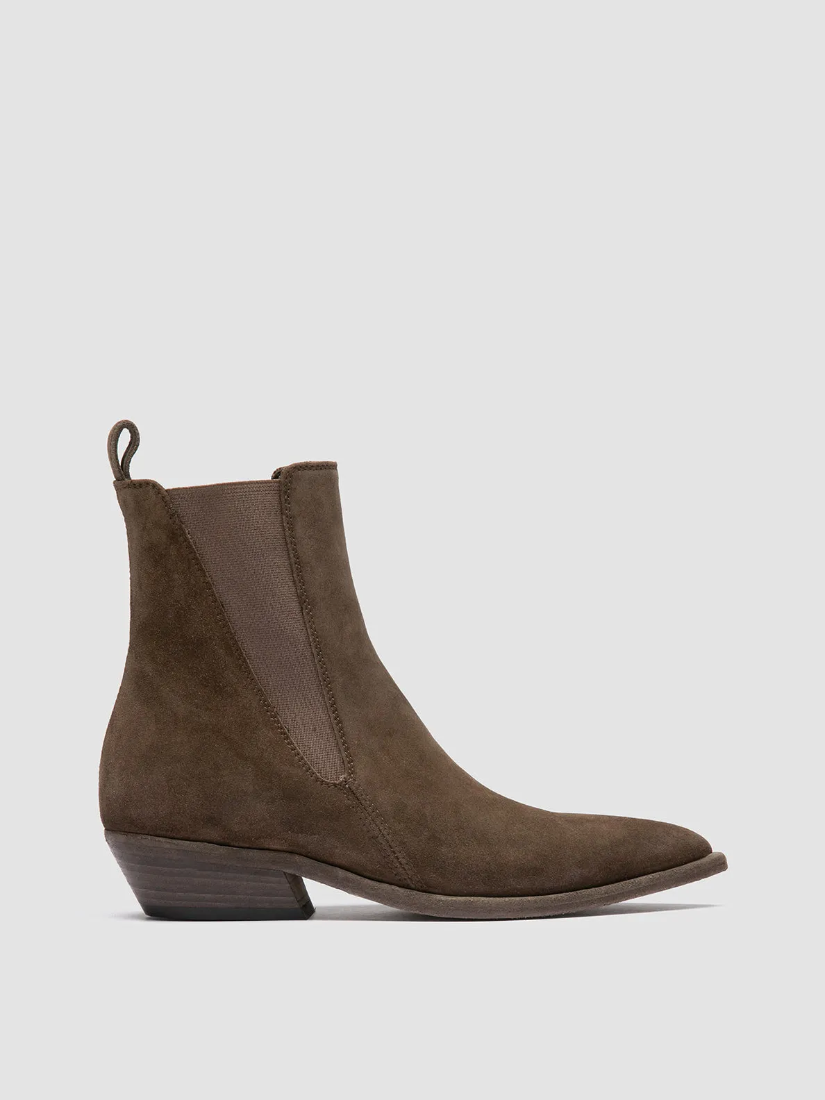 NOELIE DD 101 - Green Suede Chelsea Boots