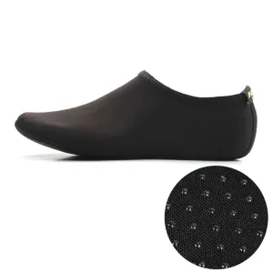 Non-slip Plastic Grain Texture Thick Cloth Sole Solid Color Diving Shoes and Socks, One Pair, Size:L (Black)