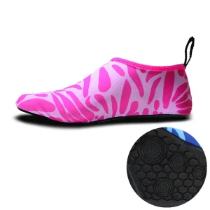 Non-slip Wear-resisting Thick Rubber Sole Diving Shoes and  Socks, One Pair, Size:XXL (Figured Pink)