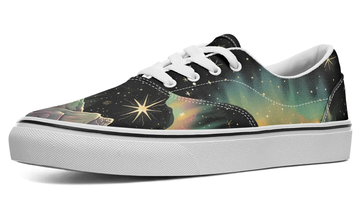 Northern Lights Street Sneakers - Premium Vegan Canvas Sneakers with Durable Waffle Soles