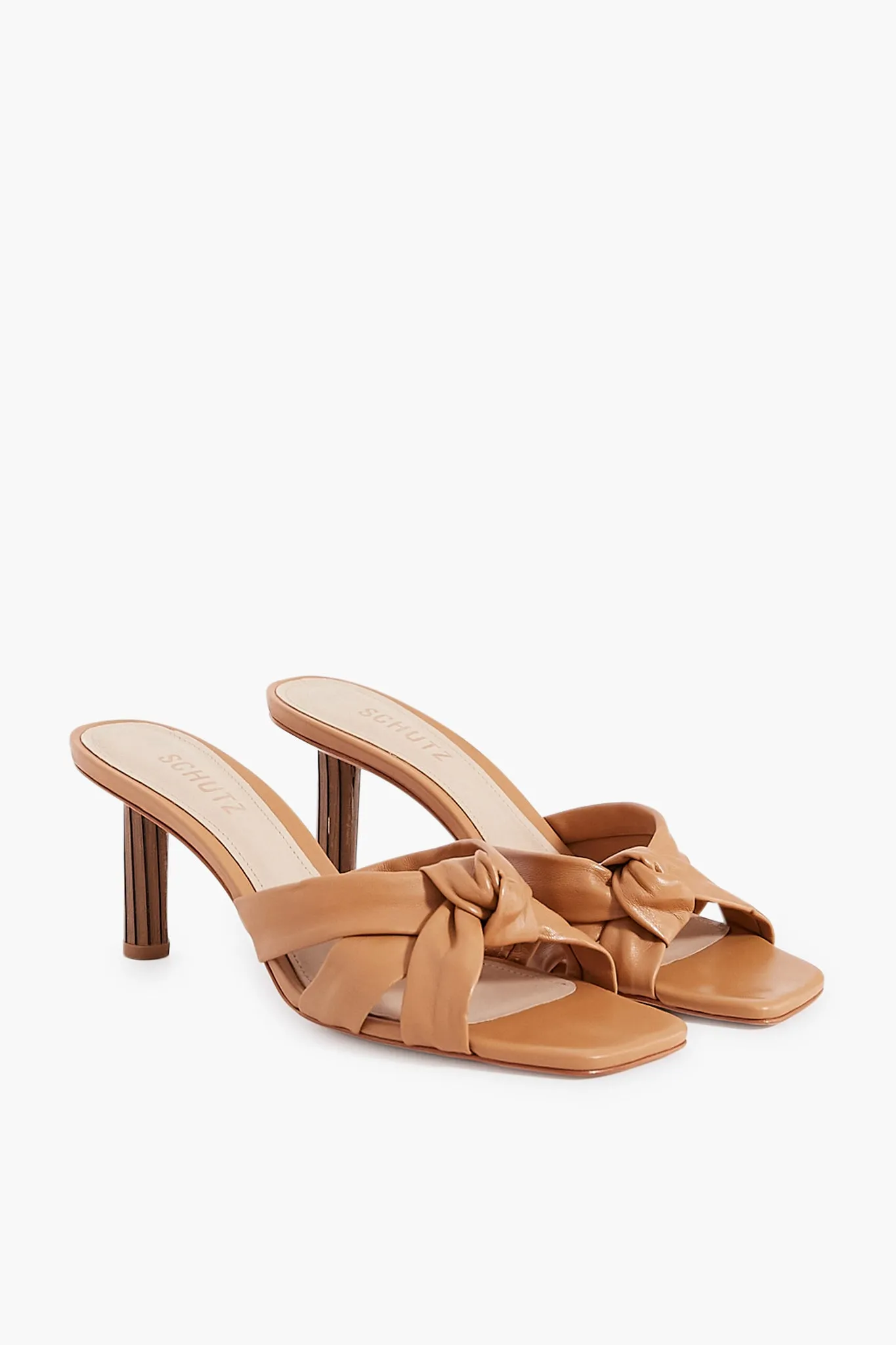 Nude Caramel Mindy Pin Heel Sandals