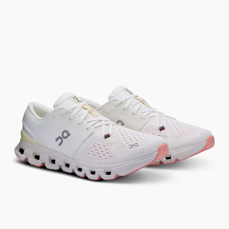 On Running Womens Cloud X 4  Sneakers in Ivory Sand