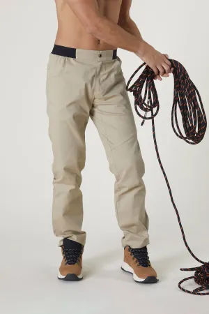 Pantalone arrampicata PIRENEI sabbia uomo realizzato a mano