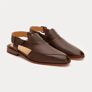 Peshauri Baandh | Choco Brown Milled Leather