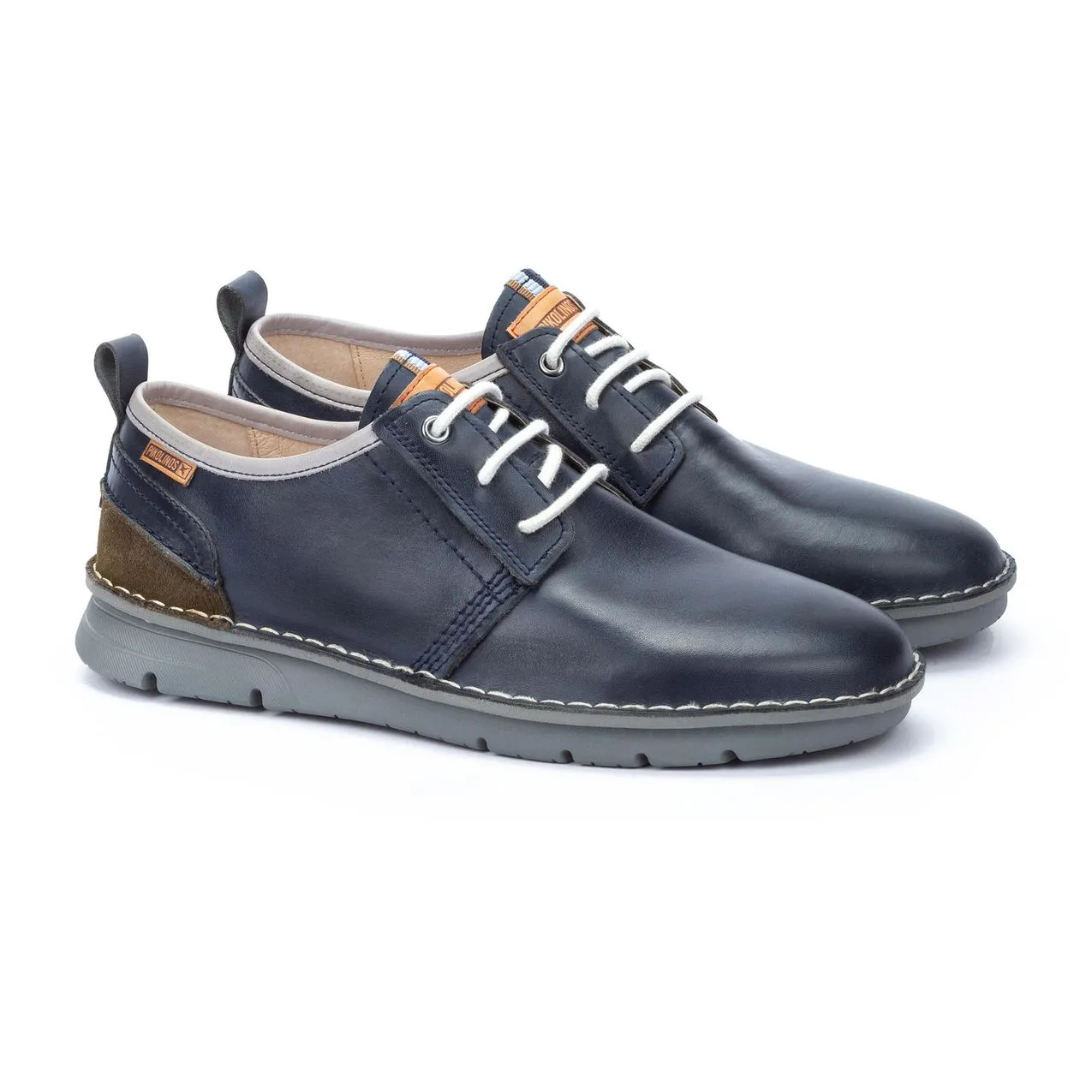 Pikolinos Rivas M3T-4232C1 Mens Blue Leather Lace Up Shoes