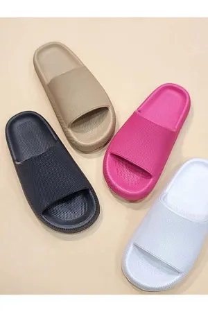 Pillow Slippers for Women | House Slides Shower Sandals | Extremely Comfy | Cushioned Thick Sole